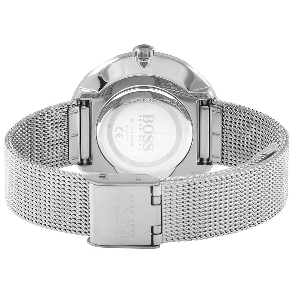 Original Hugo Boss Praise Women's Watch - Silver Mesh & Crystal Ring Dial (1502546)