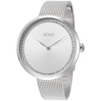 Original Hugo Boss Praise Women's Watch - Silver Mesh & Crystal Ring Dial (1502546)