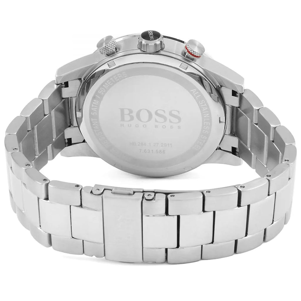 Hugo Boss Rafale 1513509 Silver Stainless Steel Black Dial Chronograph Watch