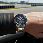 Hugo Boss Rafale 1513509 Silver Stainless Steel Black Dial Chronograph Watch