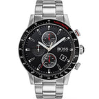 Hugo Boss Rafale 1513509 Silver Stainless Steel Black Dial Chronograph Watch