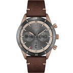 Hugo Boss Santiago 1513861 Rose Gold Grey Dial Brown Leather Watch