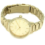 Original Hugo Boss Signature Women's Watch - Gold Steel & Crystal Bezel (1502541)