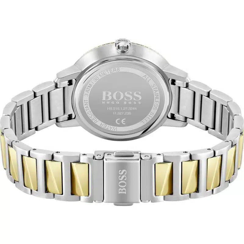 Original Hugo Boss Signature Women's Watch - Two-Tone & Crystal Bezel (1502568)
