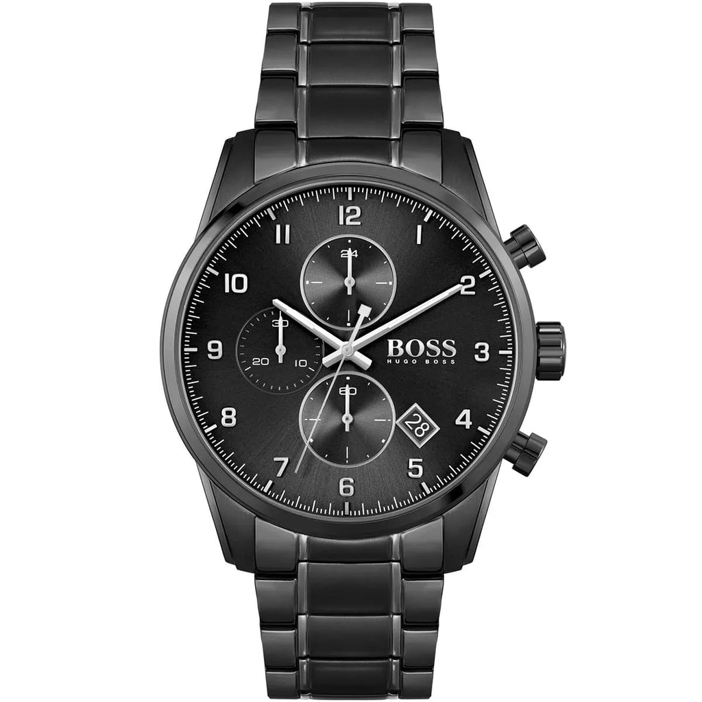 Hugo Boss Skymaster 1513785 Black IP Chronograph Men's Watch