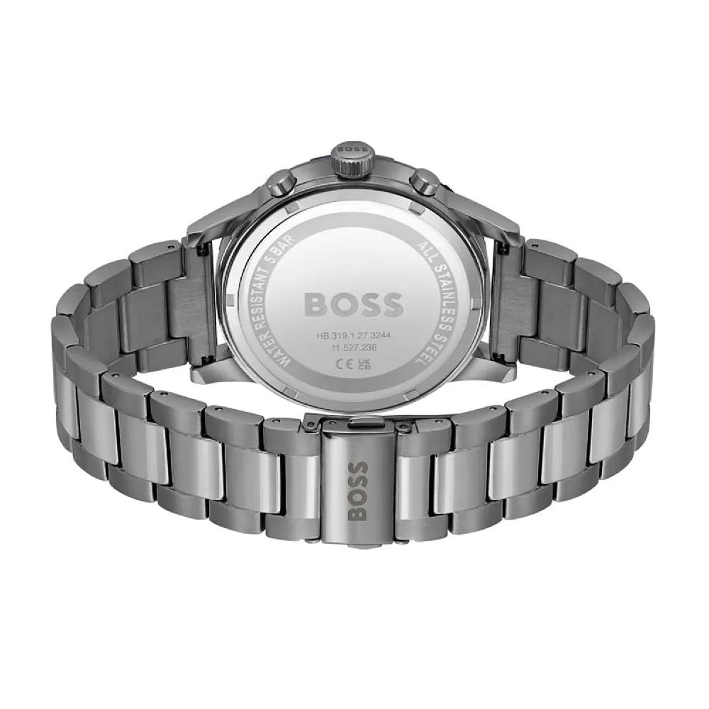 Hugo Boss Solgrade 1514034 Grey IP Solar Chronograph Men's Watch