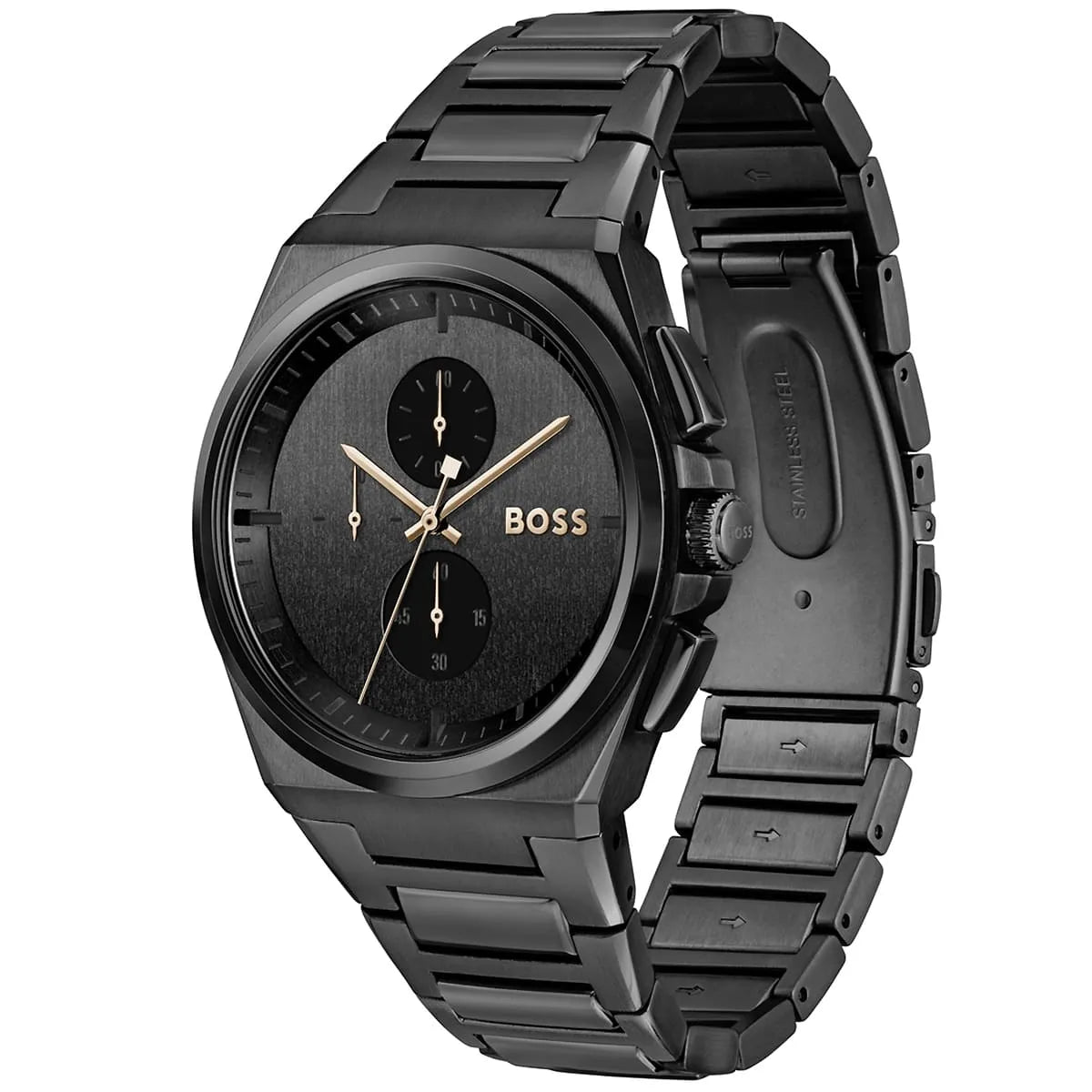 Hugo Boss Steer 1514068 Silver-Tone Grey Dial Chronograph Men's Watch