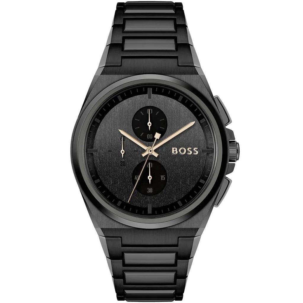 Hugo Boss Steer 1514068 Silver-Tone Grey Dial Chronograph Men's Watch