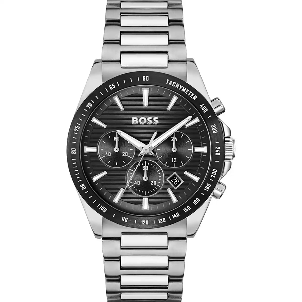 Hugo Boss Strike 1514290 Silver-Tone Black Dial Chronograph Men's Watch