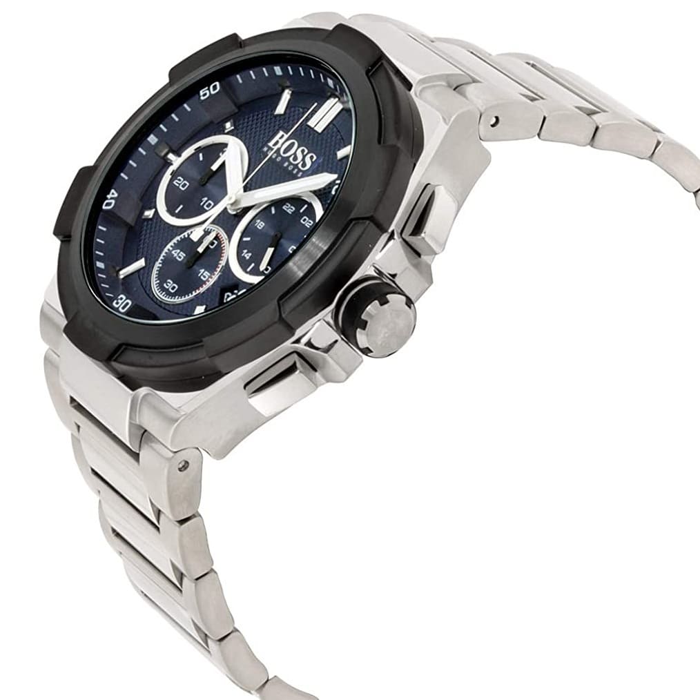 Hugo Boss Supernova 1513360 Silver-Tone Blue Dial Chronograph Men's Watch