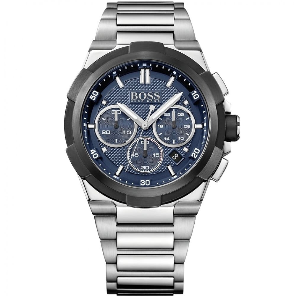 Hugo Boss Supernova 1513360 Silver-Tone Blue Dial Chronograph Men's Watch