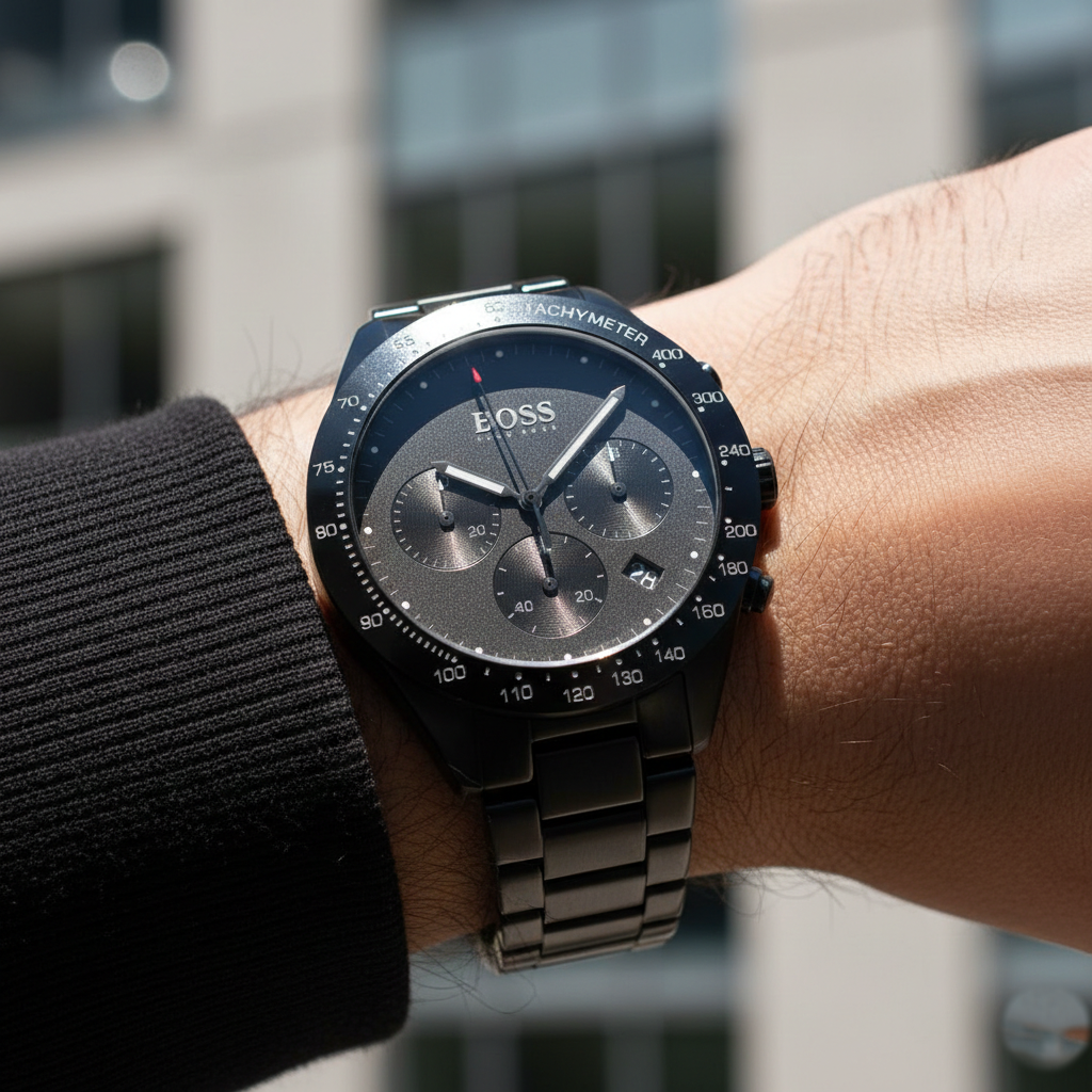 Hugo Boss Talent 1513581 Black Ceramic & Steel Chronograph Men's Watch