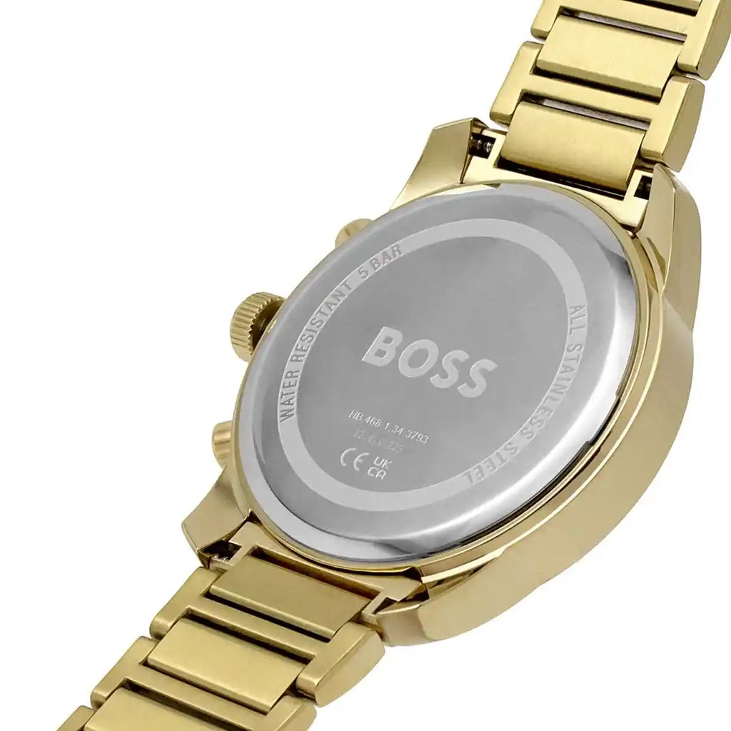 Hugo Boss Trace 1514006 Gold-Tone Black Dial Chronograph Men's Watch