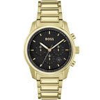 Hugo Boss Trace 1514006 Gold-Tone Black Dial Chronograph Men's Watch