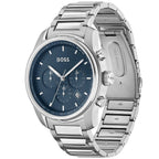 Hugo Boss Trace 1514007 Silver-Tone Blue Dial Chronograph Men's Watch
