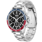 Hugo Boss Troper 1514108 Silver-Tone Pepsi Bezel Chronograph Men's Watch