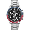 Hugo Boss Troper 1514108 Silver-Tone Pepsi Bezel Chronograph Men's Watch