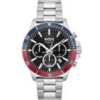 Hugo Boss Troper 1514108 Silver-Tone Pepsi Bezel Chronograph Men's Watch