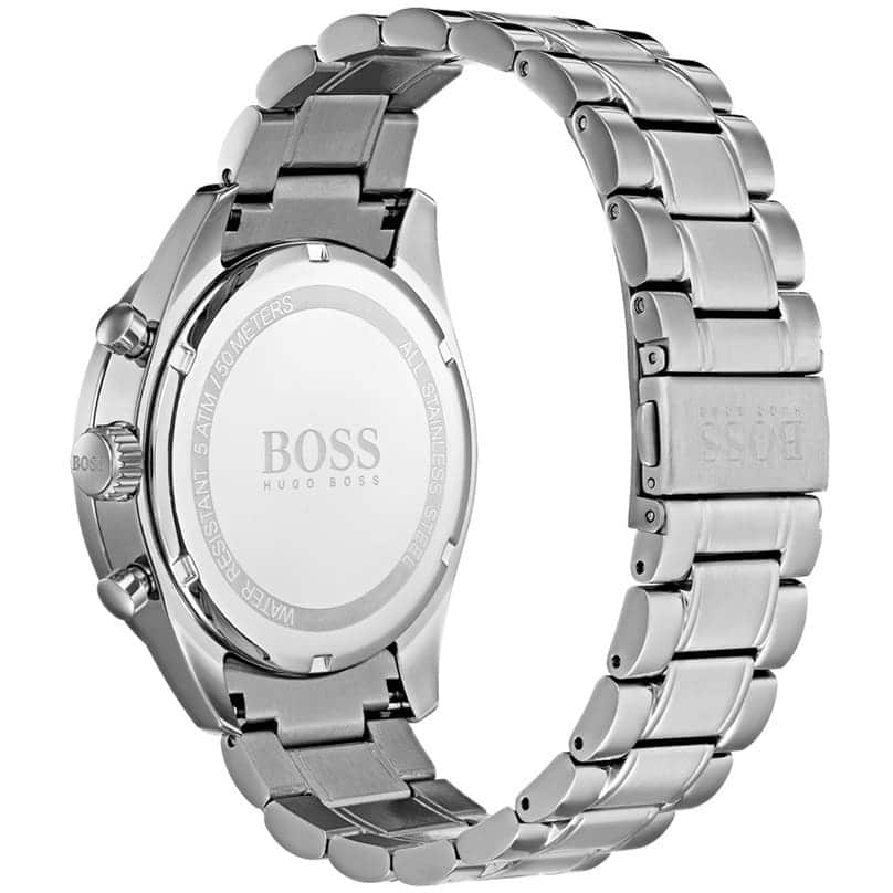 Hugo Boss Trophy 1513630 Silver Stainless Steel Blue Dial Chronograph Watch