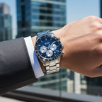 Hugo Boss Trophy 1513630 Silver Stainless Steel Blue Dial Chronograph Watch