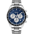 Hugo Boss Trophy 1513630 Silver Stainless Steel Blue Dial Chronograph Watch