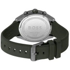Hugo Boss Velocity 1514060 Green IP Green Rubber Strap Chronograph Men's Watch