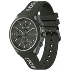 Hugo Boss Velocity 1514060 Green IP Green Rubber Strap Chronograph Men's Watch