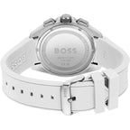 Hugo Boss Volane 1513948 White Rubber Grey Dial Blue Accents Watch