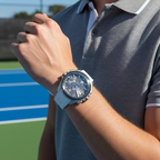 Hugo Boss Volane 1513948 White Rubber Grey Dial Blue Accents Watch