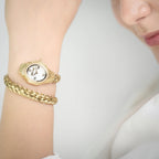 ساعة يد جست كافالي للنساء - Signature Snake Twined بالذهب الأصفر واللؤلؤ (موديل JC1L305M0025)
