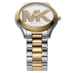 Michael Kors MK4735 Women’s Silver Dial Two-Tone Stainless Steel Crystal Logo Watch