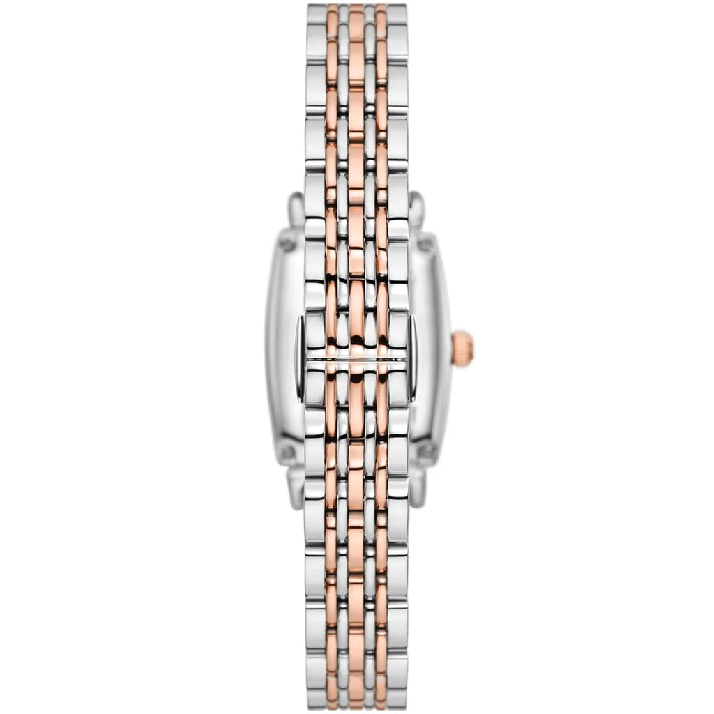 Emporio Armani AR11519 Rectangular Two-Tone Diamond Watch