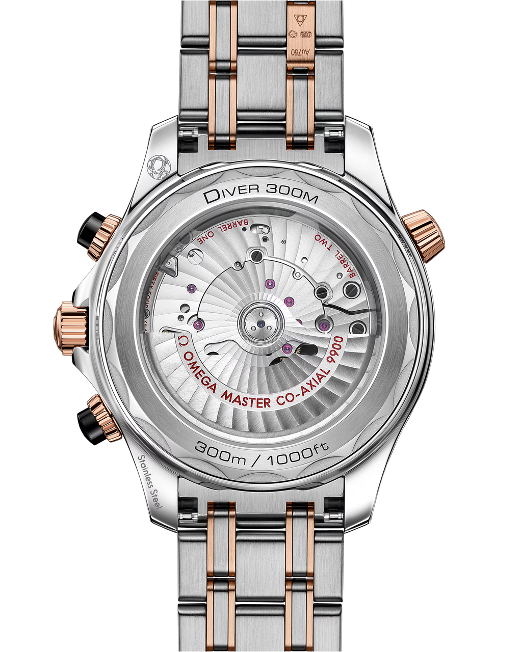 Omega Seamaster Diver 300M Steel ‑ Sedna Gold on steel Sedna Gold Automatic size 44mm