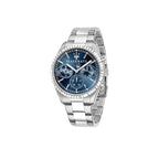 Maserati Competizione R8853100013 Silver Fluted Bezel Blue Dial Watch