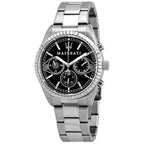 Maserati Competizione R8853100014 Silver Case Black Dial Men's Watch
