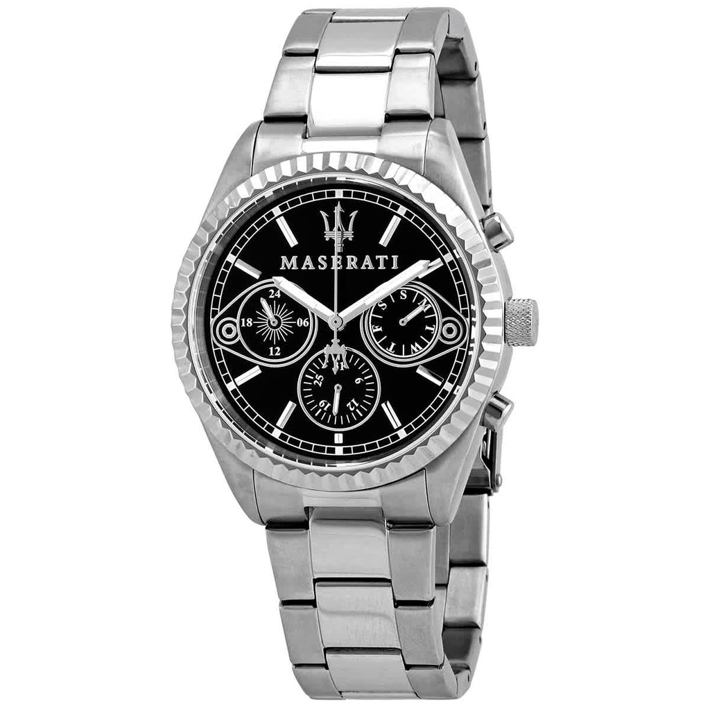 Maserati Competizione R8853100014 Silver Case Black Dial Men's Watch