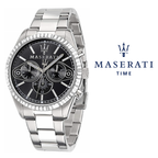Maserati Competizione R8853100014 Silver Case Black Dial Men's Watch