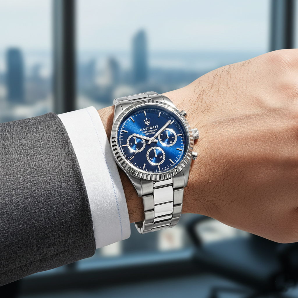 Maserati Competizione R8853100022 Silver Stainless Steel Blue Dial Watch