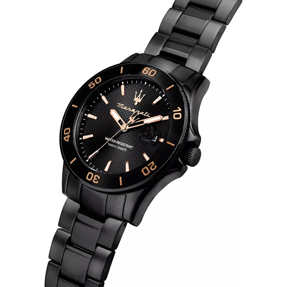 Maserati Competizione R8853100035 Black Dial Black Stainless Steel Men's Watch
