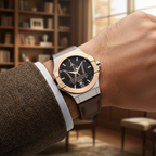 Maserati Potenza R8851108014 Two-Tone Silver Rose Gold Brown Leather Watch