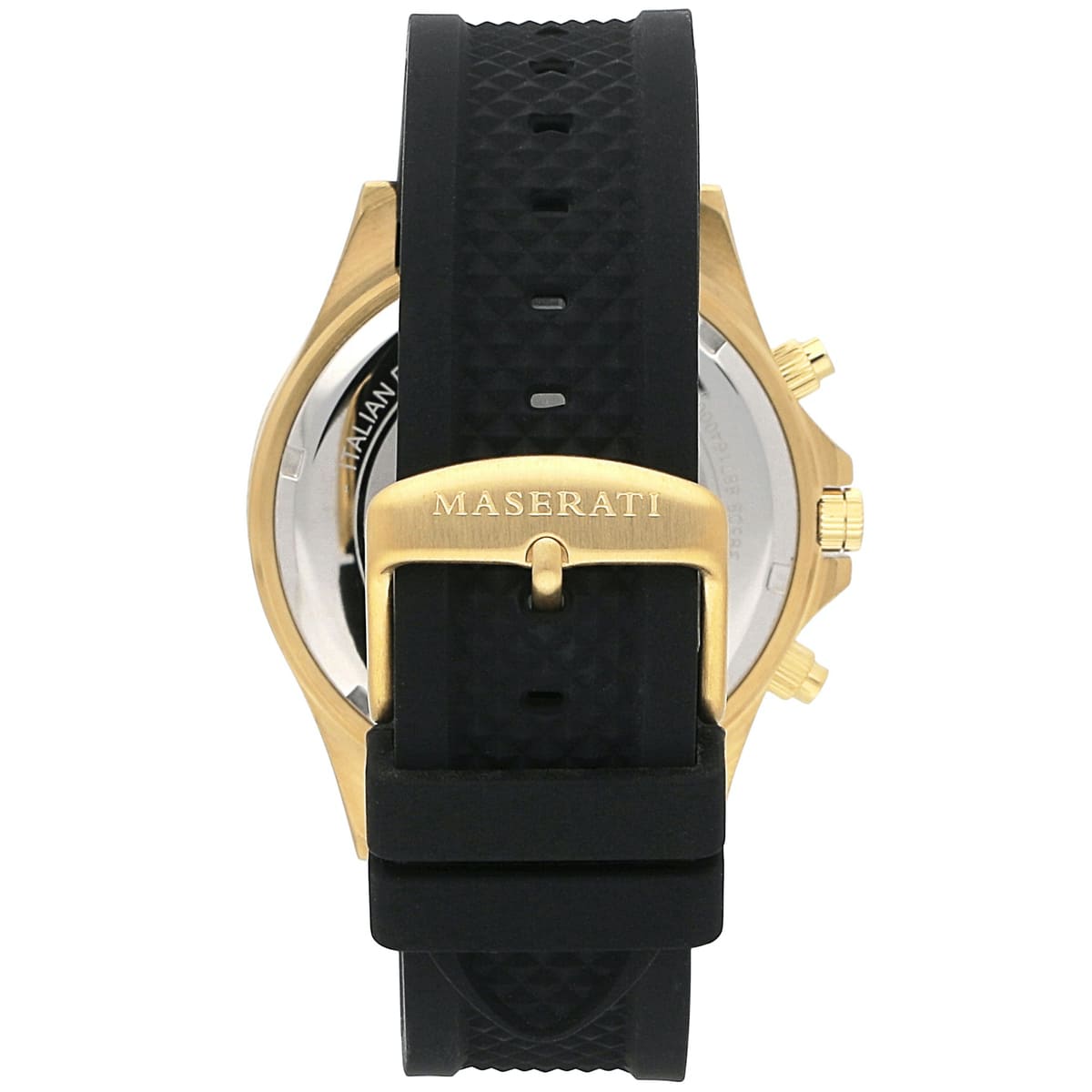 Maserati Sfida R8871640001 Men's Gold Watch Black Rubber