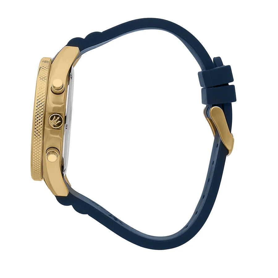 Maserati Sfida R8871640004 Men's Gold Watch Blue Rubber