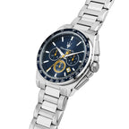 Maserati Velocita R8873652001 Silver-Tone Blue Racing Dial Men's Watch
