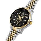 Maserati Sfida R8853140009 Two-Tone Black Dial Gold Trident Men's Watch