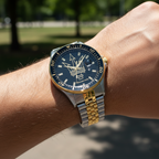 Maserati Sfida R8853140009 Two-Tone Black Dial Gold Trident Men's Watch