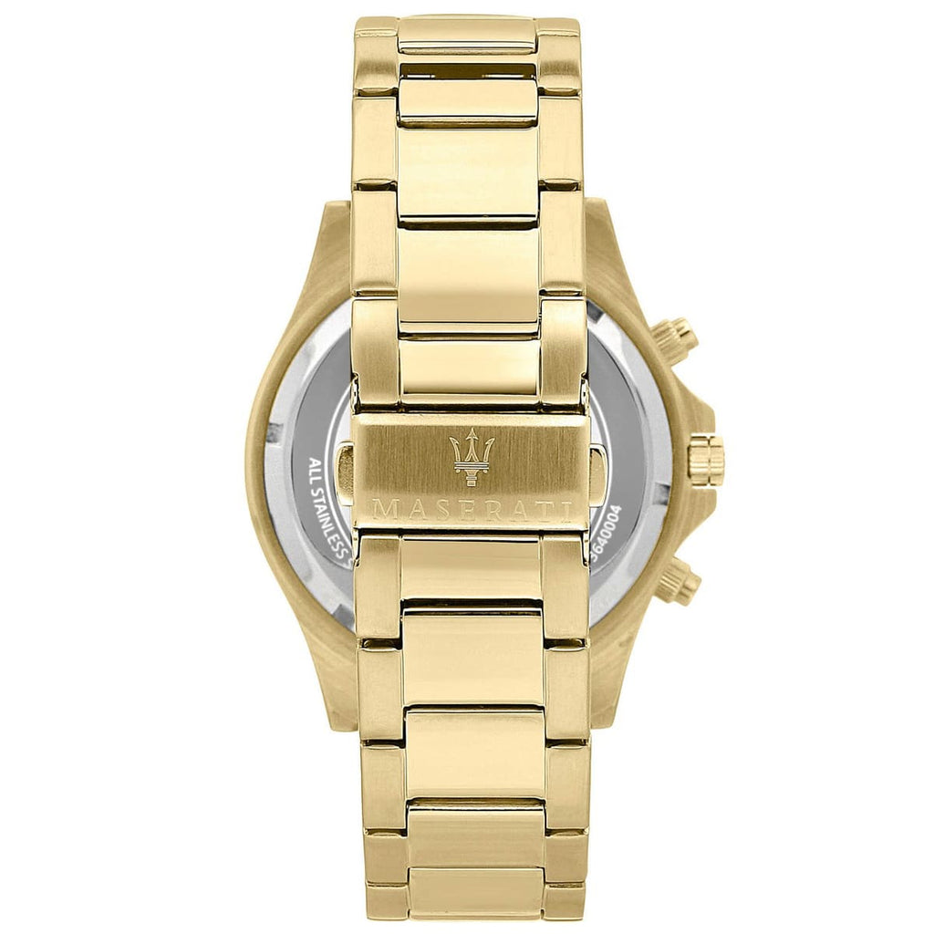 Maserati Sfida R8873640005 Full Gold Green Bezel Chronograph Men's Watch
