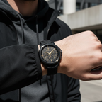 Maserati Successo R8871621011 Black Silicone Gold Accents Chronograph Watch