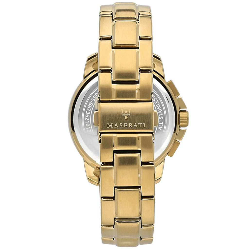 Maserati Successo R8873621021 Gold Tone Textured Blue Dial Men's Watch