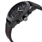 Maserati Traguardo R8871612004 Black Case Black Silicone Red Stripe Watch
