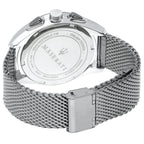 Maserati Traguardo R8873612006 Silver Case Gunmetal Mesh Chronograph Watch